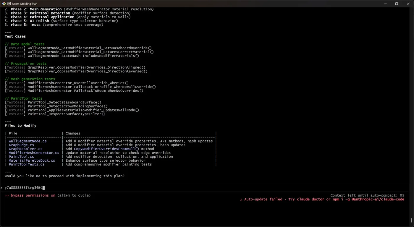 Momo's terminal input